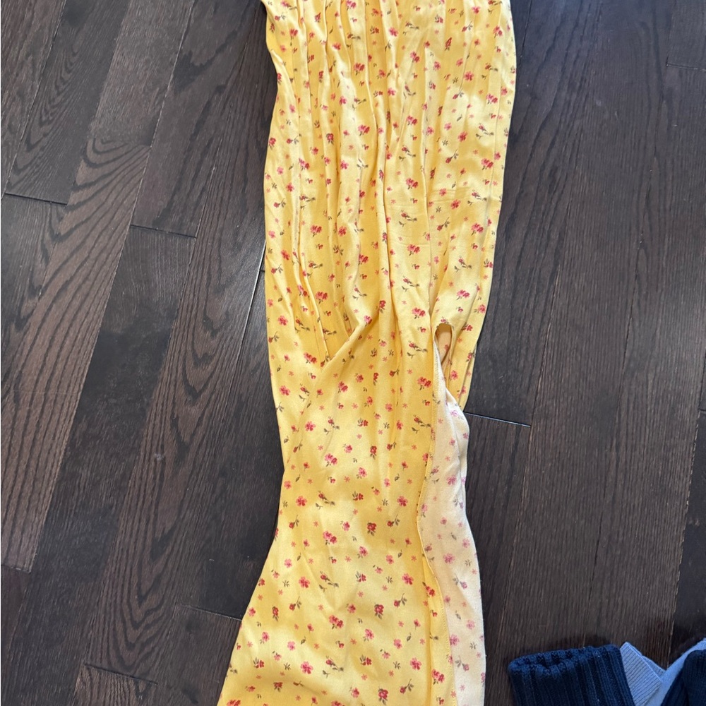 Reformation Sunny Yellow Floral Dress
